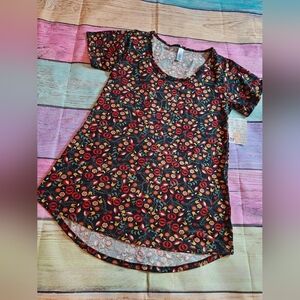 XS LuLaRoe Floral Classic T #0437